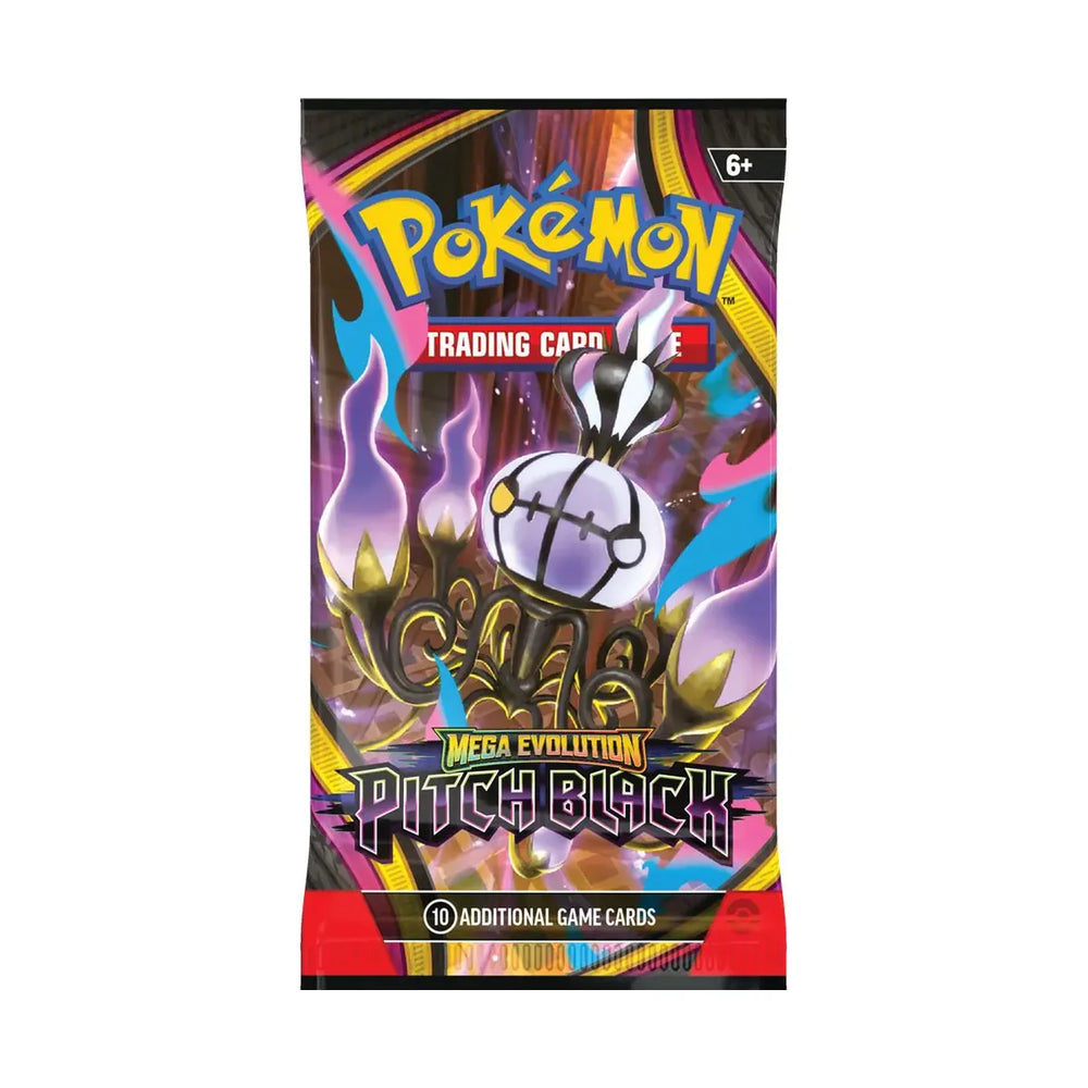 Pokémon Mega Evolution Pitch Black Booster Pack – illustration avec Mega Chandelure
