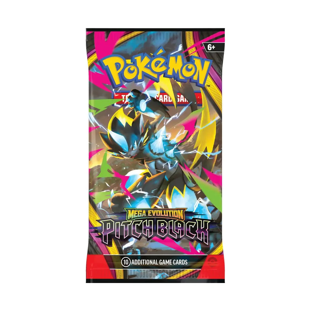 Pokémon Mega Evolution Pitch Black Booster Pack – illustration avec Mega Zeraora