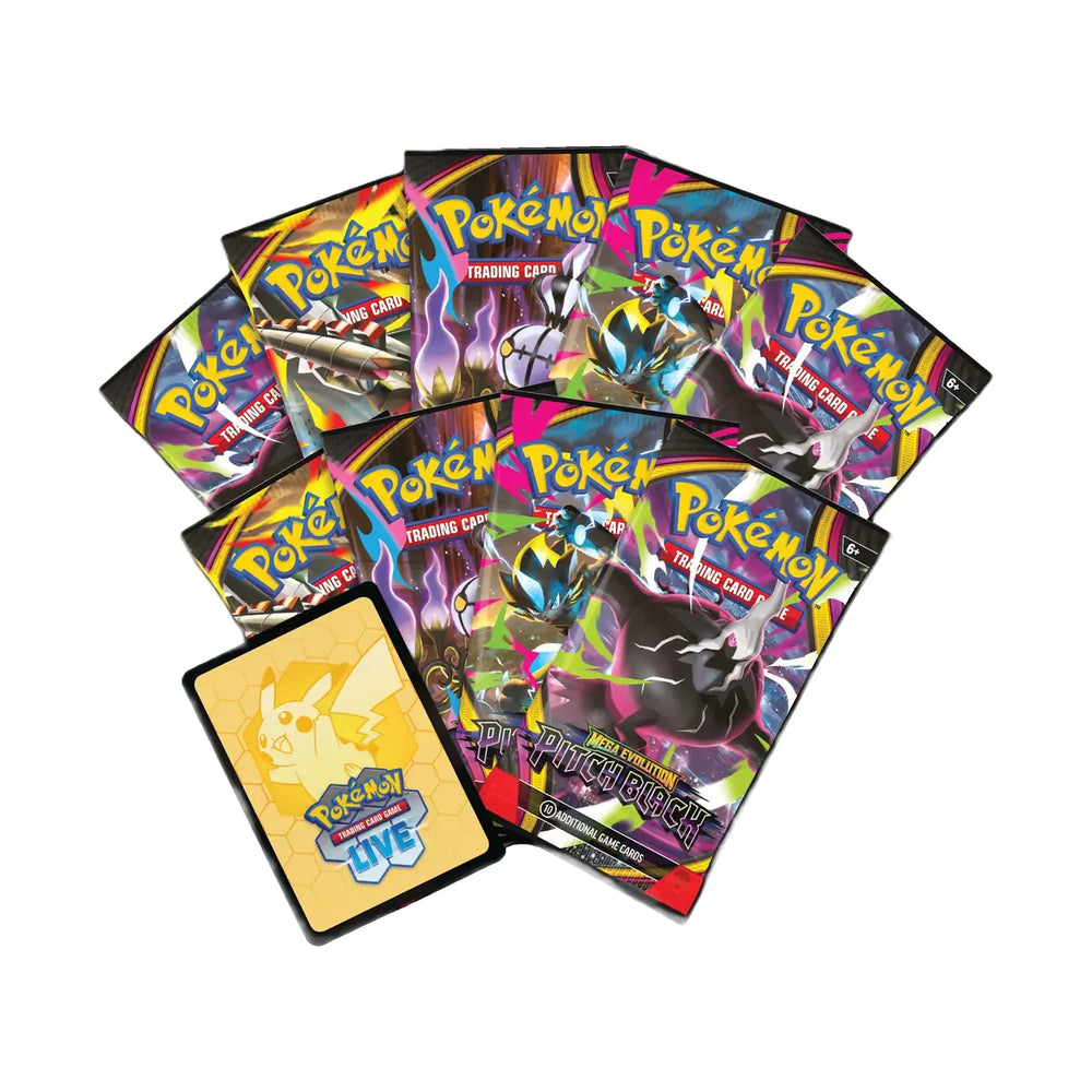 Pokémon Mega Evolution Pitch Black Elite Trainer Box – einzelne Boosterpacks