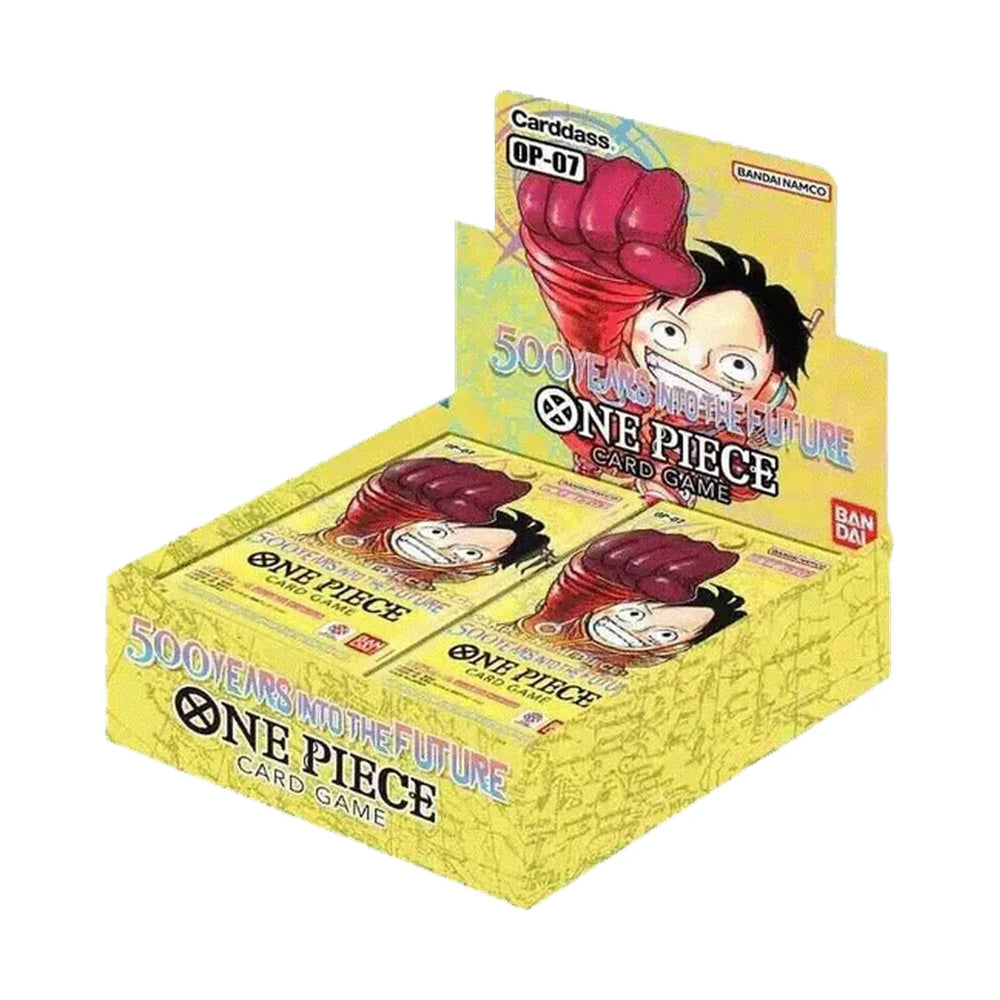 One Piece 500 Years in the Future OP-07 English Booster Box – open booster display