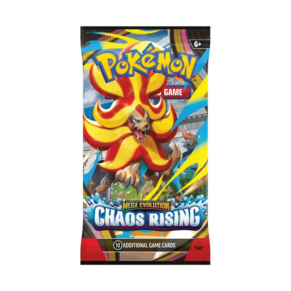Pokémon Mega Evolution Chaos Rising Booster Pack – verpakking artwork 3
